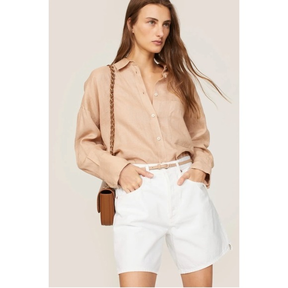 Citizens Of Humanity Pants - Citizens of Humanity Marlow Vintage Shorts White Denim Button Fly Women's Sz 26